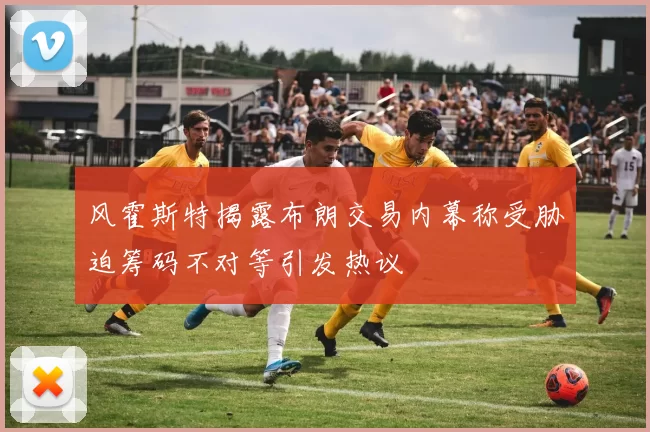 风霍斯特揭露布朗交易内幕称受胁迫筹码不对等引发热议