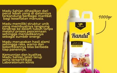 Madu Randu Sahlan 1 kg 100% Original