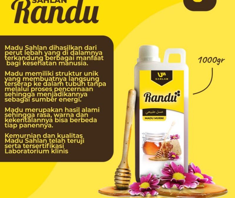 Madu Randu Sahlan 1 kg 100% Original