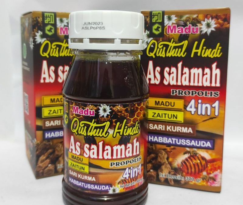 Madu Qusthul Hindi As Salamah 4 in 1 Plus Propolis.