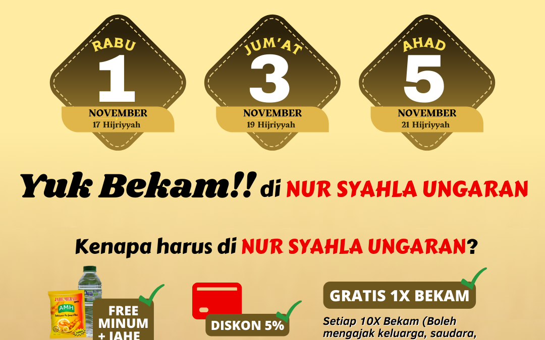 Ingat Jadwal Bekam Sunnah yuuuk!!