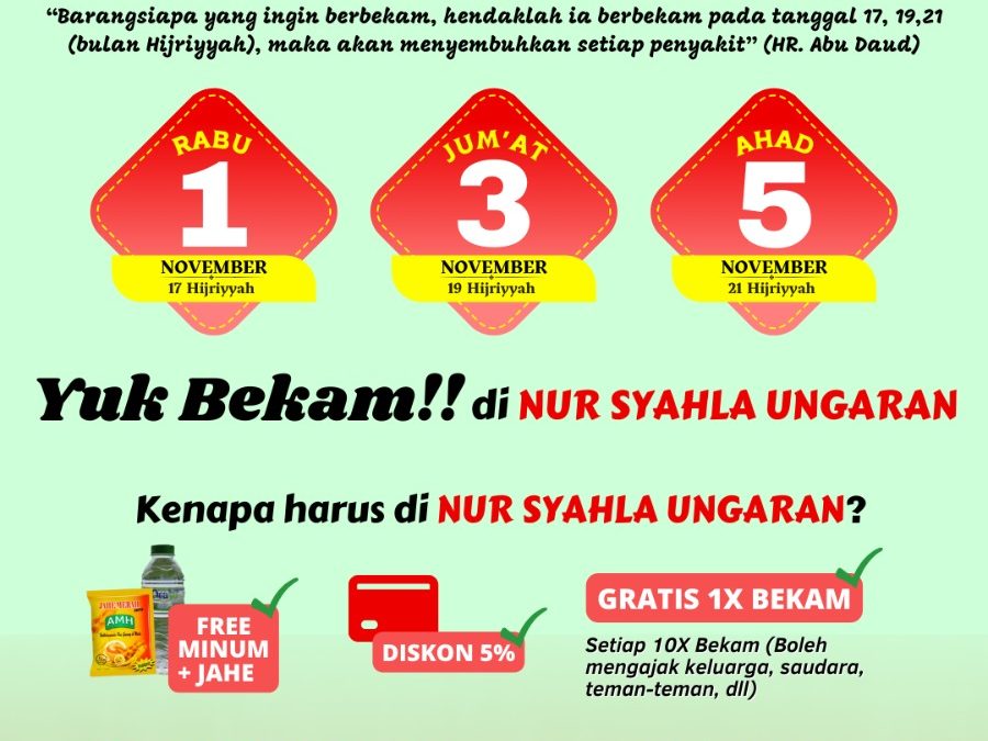 Ingat Jadwal Bekam Sunnah yuuuk!!