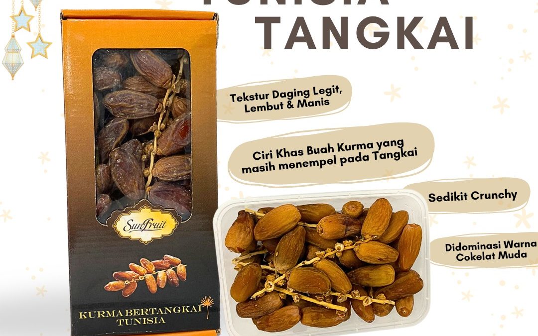 KURMA TUNISIA TANGKAI 🫘 – Buah Kurma Bertangkai untuk Melengkapi Hidangan Berbuka Puasa 🌙